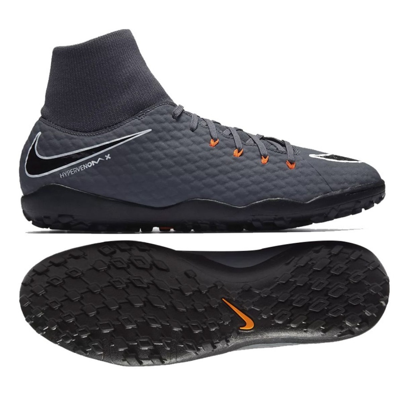 Futballcipő Nike Hypervenom PhantomX 3 Academy Df Tf M AH7276-081-S szürke szürke Futballcipő Nike Hypervenom PhantomX 3 Academy Df Tf M AH7276-081-S szürke szürke