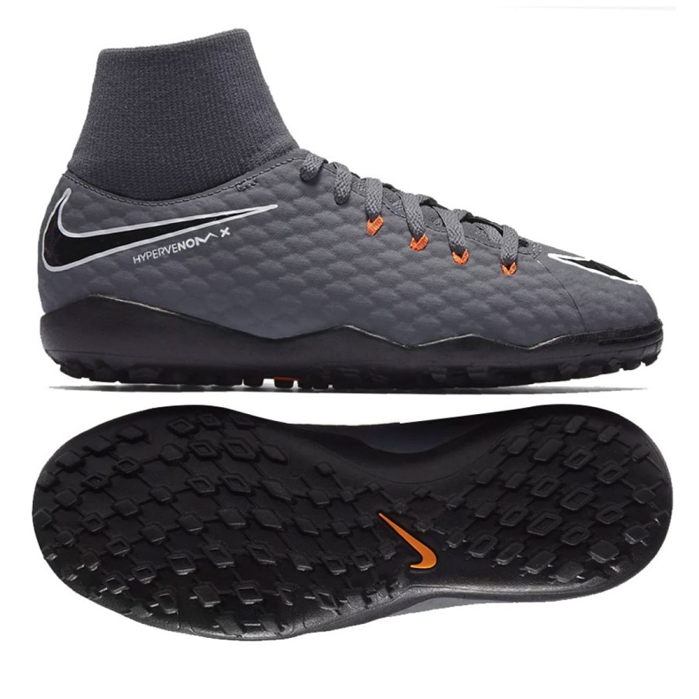 Futballcipők Nike Hypervenom PhantomX 3 Academy Df Tf Jr AH7293-081-S szürke szürke