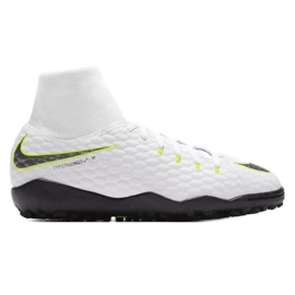 Nike Hypervenom PhantomX 3 Academy Df Tf Jr AH7293-107 futballcipő fehér fehér Nike Hypervenom PhantomX 3 Academy Df Tf Jr AH7293-107 futballcipő fehér fehér