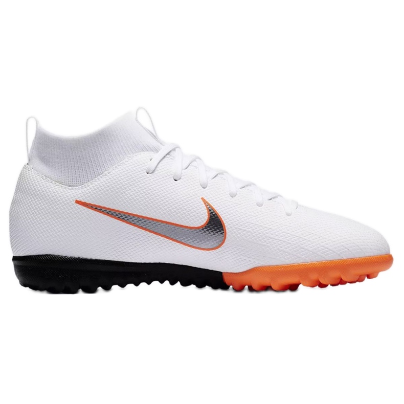 Nike Mercurial SuperflyX 6 Academy Gs Tf Jr AH7344-107 futballcipő fehér fehér Nike Mercurial SuperflyX 6 Academy Gs Tf Jr AH7344-107 futballcipő fehér fehér