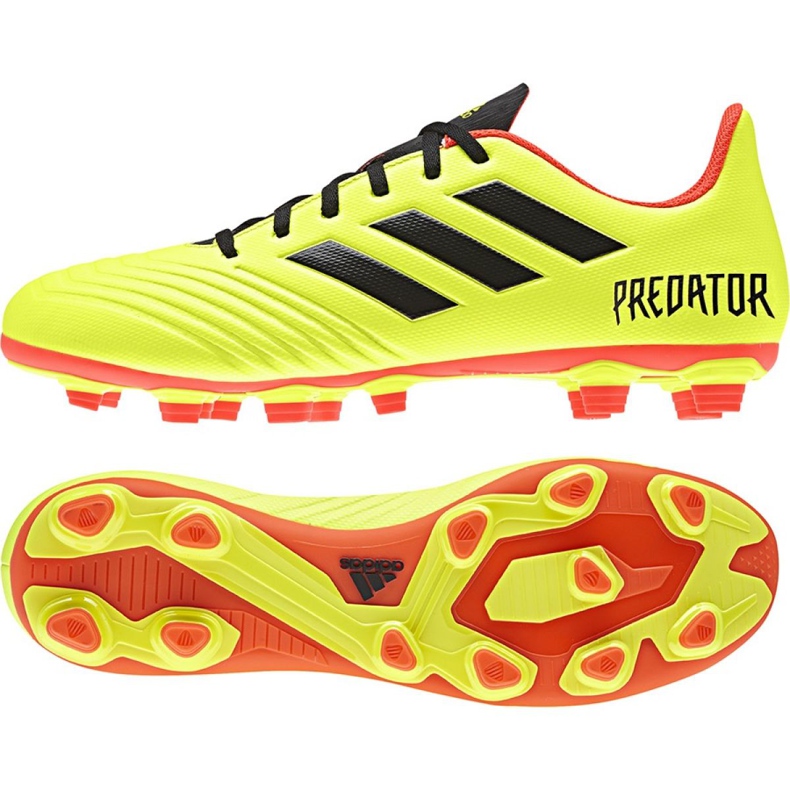 Adidas Predator 18.4 FxG M DB2005 futballcipő sokszínű sárga Adidas Predator 18.4 FxG M DB2005 futballcipő sokszínű sárga