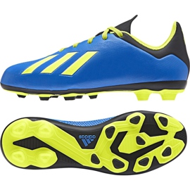 Adidas X 18.4 FxG Jr DB2419 futballcipő sokszínű kék Adidas X 18.4 FxG Jr DB2419 futballcipő sokszínű kék