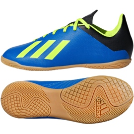 Adidas X Tango 18.4 In Jr DB2431 futballcipő sötétkék sötétkék