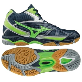 Mizuno Wave Hurricane 2 Mid M V1GA164536 röplabda cipő sötétkék sötétkék