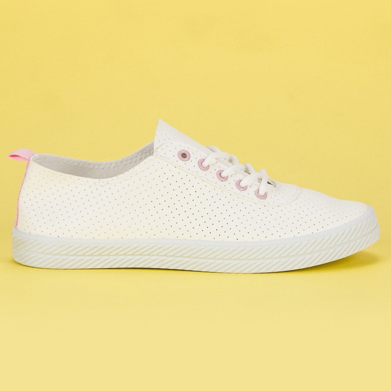 Kylie Áttört kötött cipők fehér