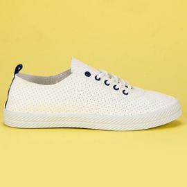 Kylie Áttört kötött cipők fehér