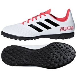 Adidas Predator Tango 18.4 Tf Jr CP9096 futballcipő fehér fehér Adidas Predator Tango 18.4 Tf Jr CP9096 futballcipő fehér fehér
