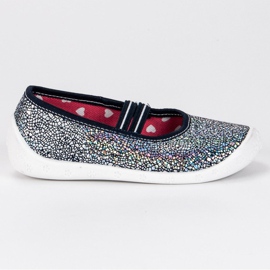 Raweks Fényes papucs, elasztikus szalaggal szürke