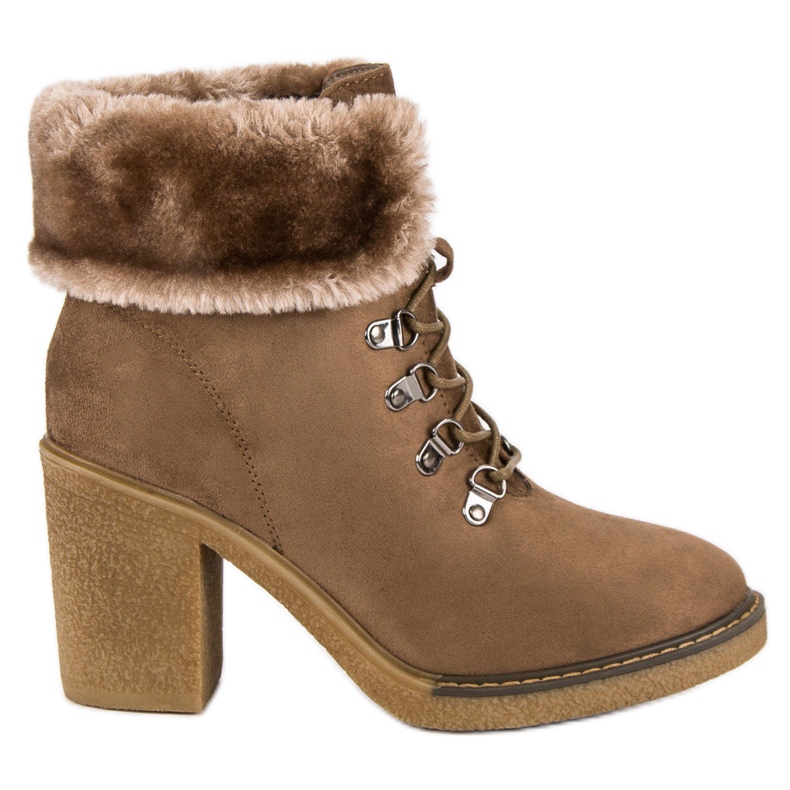 Seastar Szőrmével fűzős csizma barna