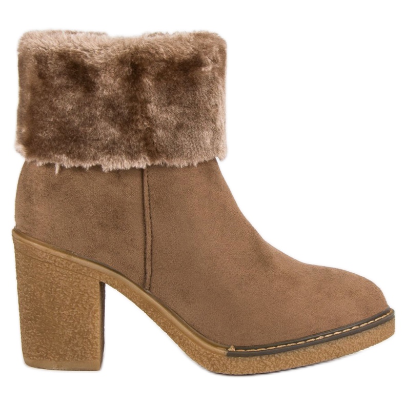 Seastar Velúr csizma bundával fekete barna