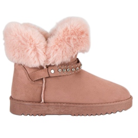 Seastar Mukluki szőrmével rózsaszín