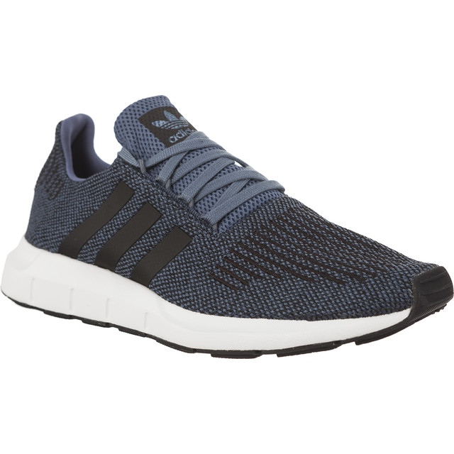 Adidas Swift Run 120 nyers acélmagú fekete lábbeli fehér sötétkék