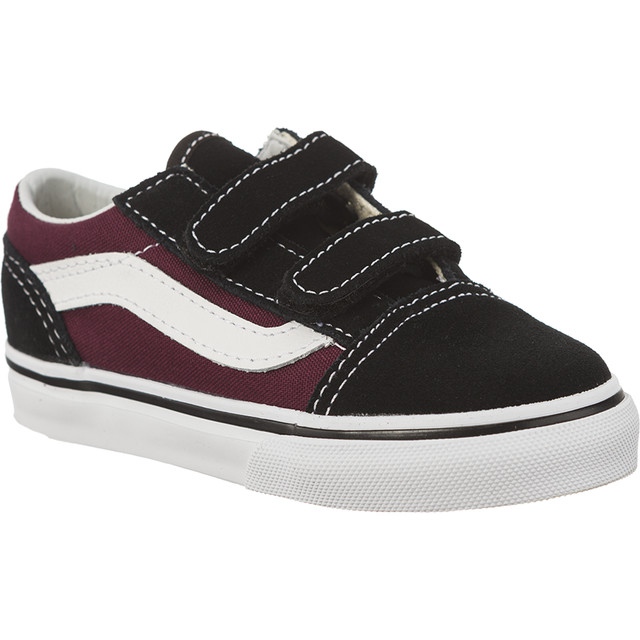 Vans Old Skool Q7J Black Og Burgundia fekete sokszínű piros