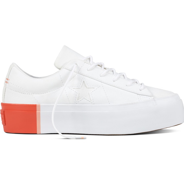 Converse 559904 Egycsillagos platform Colorblock White Bright Poppy fehér