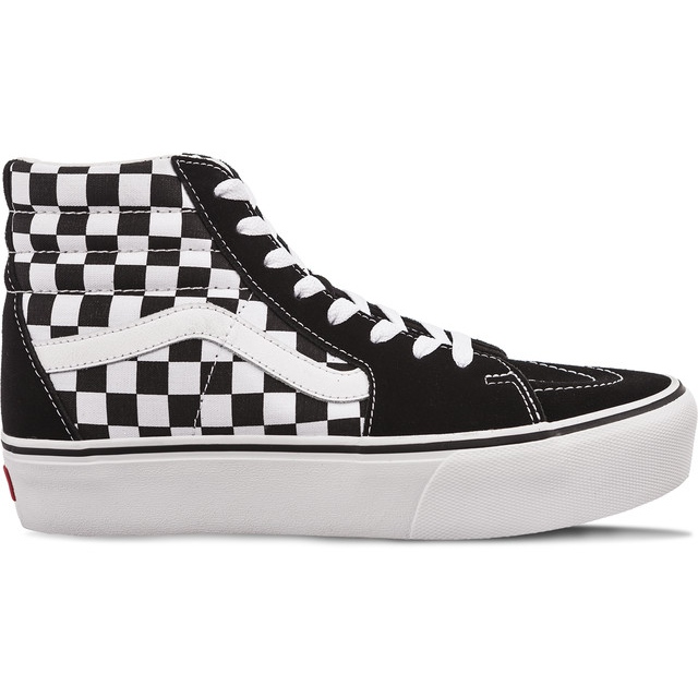 Vans Sk8 Hi Platform 2 Qxh Checkerboard True White fehér fekete