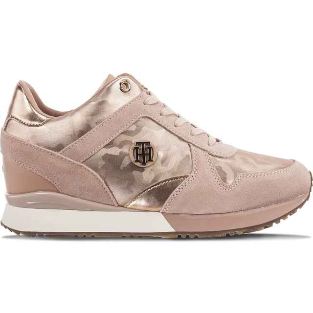 Tommy Hilfiger Camo Metallic Wedge 641 mahagóni rózsa ibolya