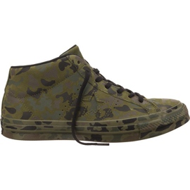 Converse 159746 Egycsillagos közmű Camo Mid fekete zöld