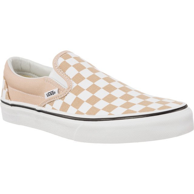 Vans Klasszikus csúszás a Checkerboard Qco Frappe True White-on fehér barna