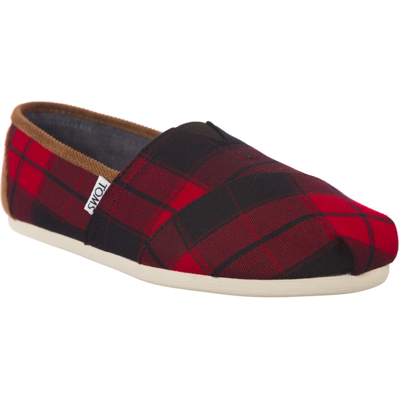 Toms Plaid női klasszikus Alpargata 945 fekete piros