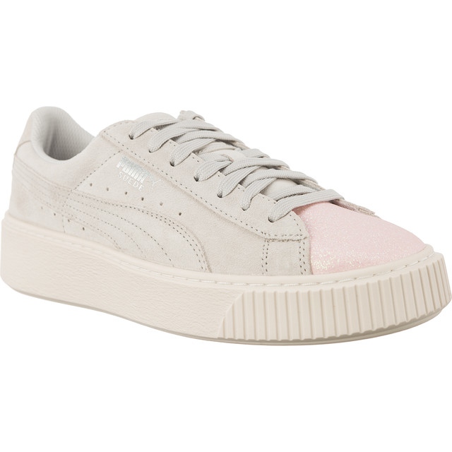 Puma Suede Platform Glam Pearl Glacier Grey szürke sokszínű