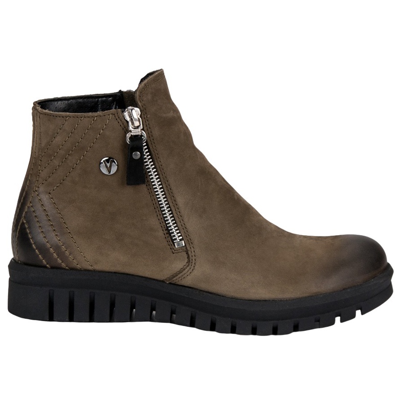 Alacsony csizma a VINCEZA cipzáron zöld