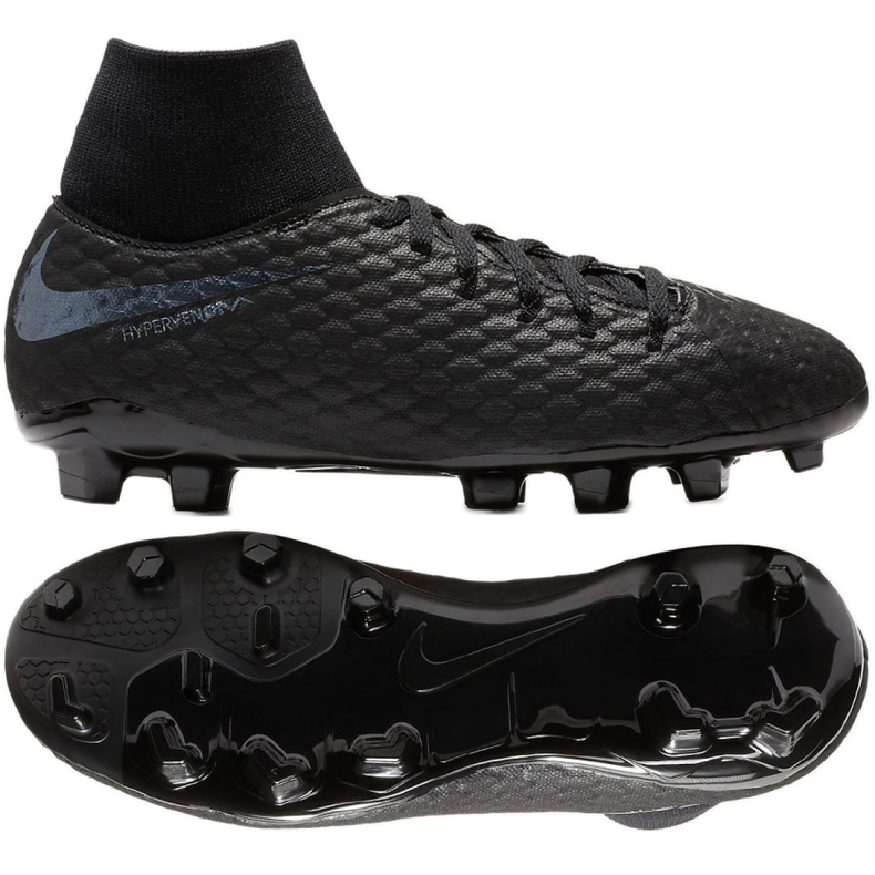 Nike Hypervenom Phantom 3 Academy Df Fg Jr AH7287-001 futballcipő fekete fekete