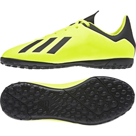 Az adidas X Tango 18.4 Tf Jr DB2435 futballcipő sárga sárga Az adidas X Tango 18.4 Tf Jr DB2435 futballcipő sárga sárga
