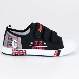 American Club Fekete amerikai tépőzáras cipők American Club Fekete amerikai tépőzáras cipők