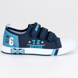 American Club Tengeri amerikai tépőzáras cipők kék