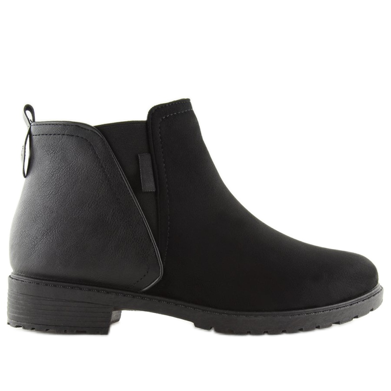 Fekete fekete női bokacsizma NB225P Fekete