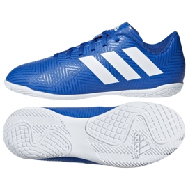 Adidas Nemeziz Tango 18.4 In Jr DB2384 futballcipő kék kék Adidas Nemeziz Tango 18.4 In Jr DB2384 futballcipő kék kék