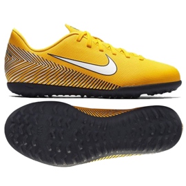 Nike Mercurial Vapor 12 Club Neymar Tf Jr AO9478-710 focicipő sárga sárga Nike Mercurial Vapor 12 Club Neymar Tf Jr AO9478-710 focicipő sárga sárga