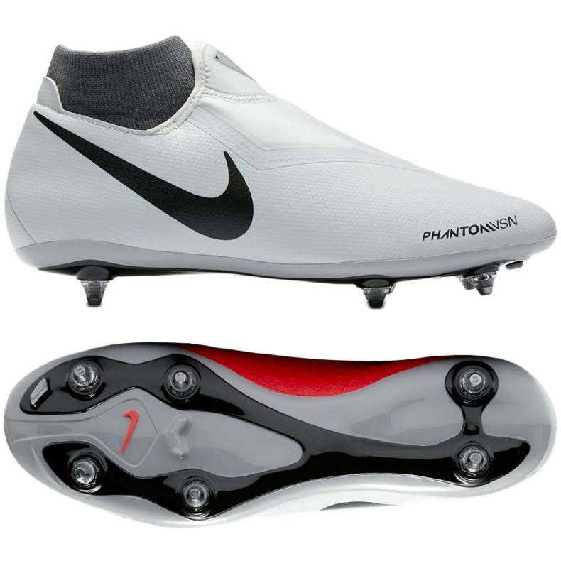 Nike Phantom Vsn Academy Df Sg AO3260-060 futballcipő fehér szürke Nike Phantom Vsn Academy Df Sg AO3260-060 futballcipő fehér szürke