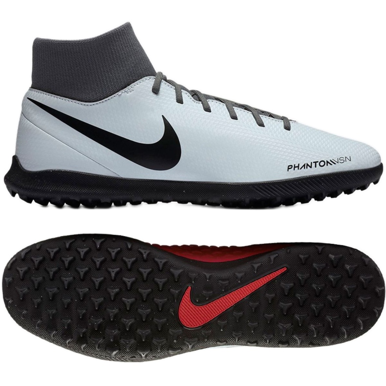 Nike Phantom Vsn Club Df Tf AO3273-060 futballcipő fehér szürke