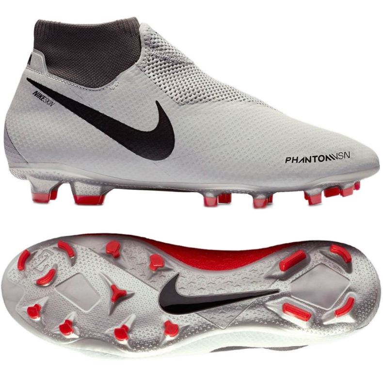 Nike Phantom Vsn Pro Df Fg AO3266-060 focicipő fehér szürke