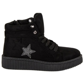 Mckeylor Suede Creepers Sneakers fekete