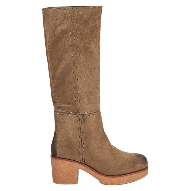 Corina Női velúr csizma barna