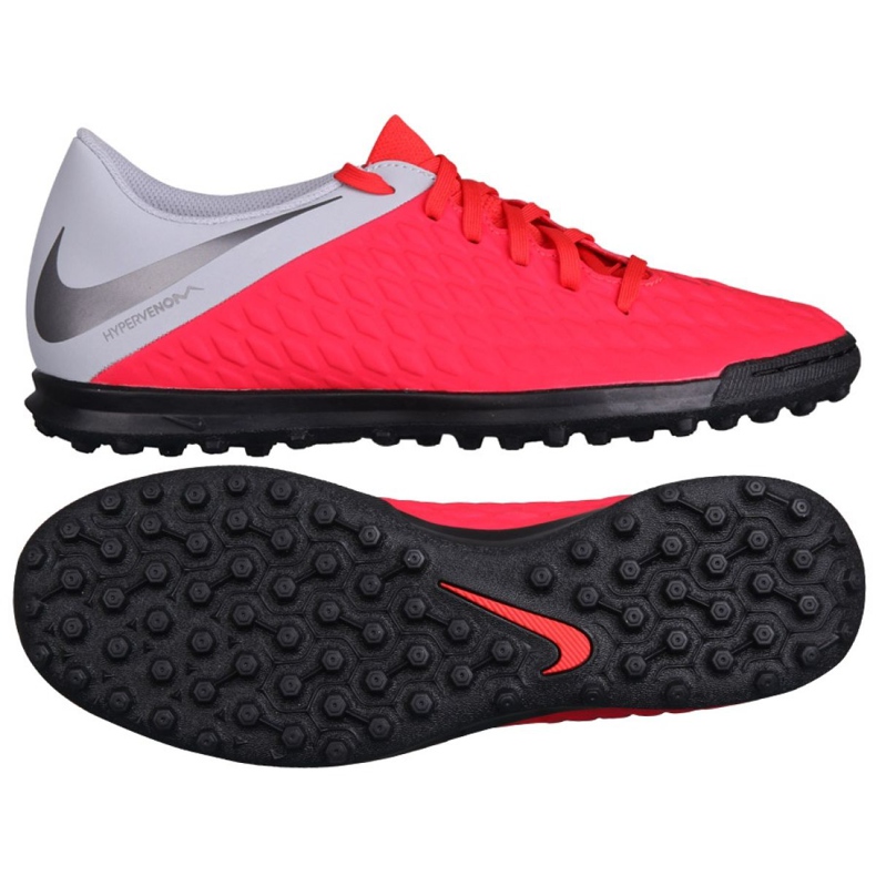 Nike Hypervenom 3 Club Tf AJ3811-600 futballcipő fekete piros