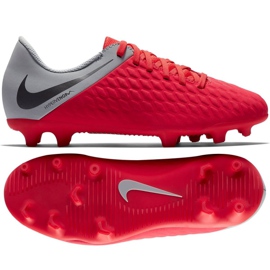 Nike Hypervenom Phantom 3Club Fg Jr AJ4146-600 futballcipő sokszínű piros