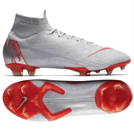 Nike Mercurial Superfly 6 Elite Fg M AH7365-060 futballcipő szürke piros Nike Mercurial Superfly 6 Elite Fg M AH7365-060 futballcipő szürke piros
