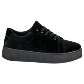 McKey Velour Creepers Sneakers fekete McKey Velour Creepers Sneakers fekete