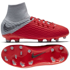 Nike hypervenom Phantom 3 Academy Df Fg Jr AH7287-600 futballcipő piros piros