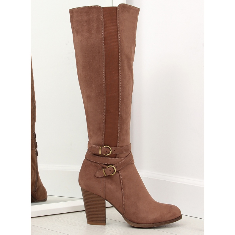 Barna magas sarkú 103-GG khaki