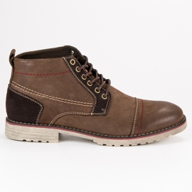 Original Walkman Shoes Kötött bőr csizma barna