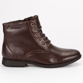 Szigetelt cipzárral ellátott csizma barna