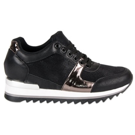 Kötett sportcipő fekete