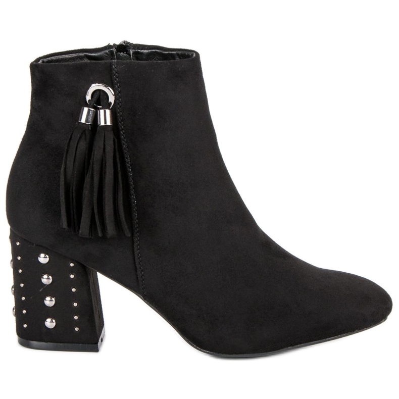 Stílusos csizma a poszton fekete