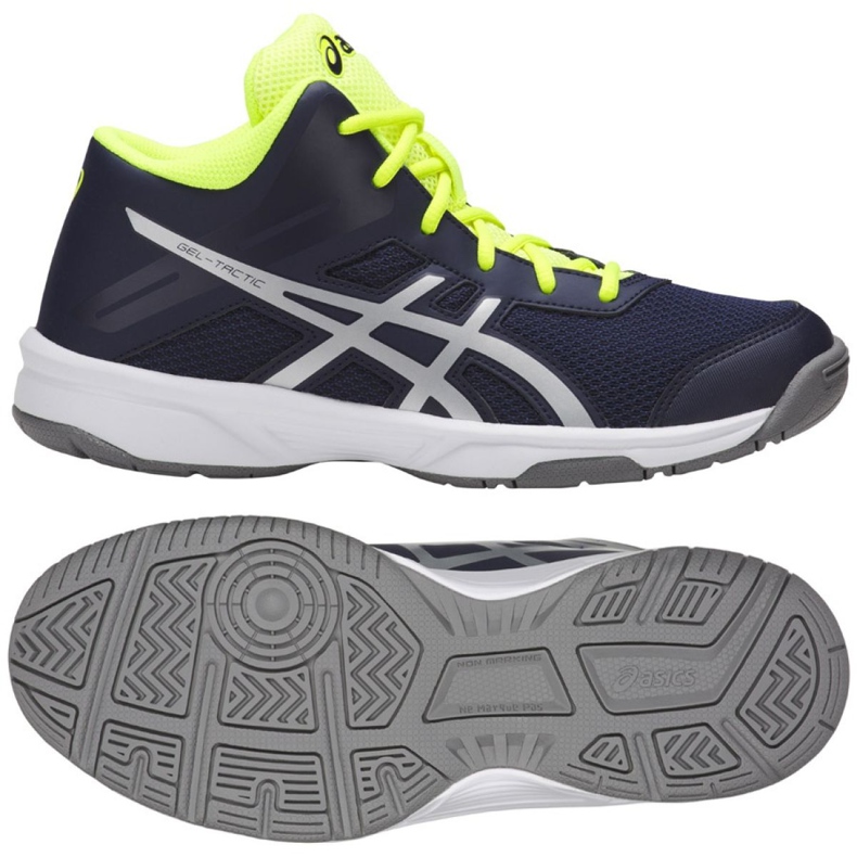 Asics Gel Tactic Mt Gs Jr C732Y-400-400 röplabda cipő sokszínű sötétkék