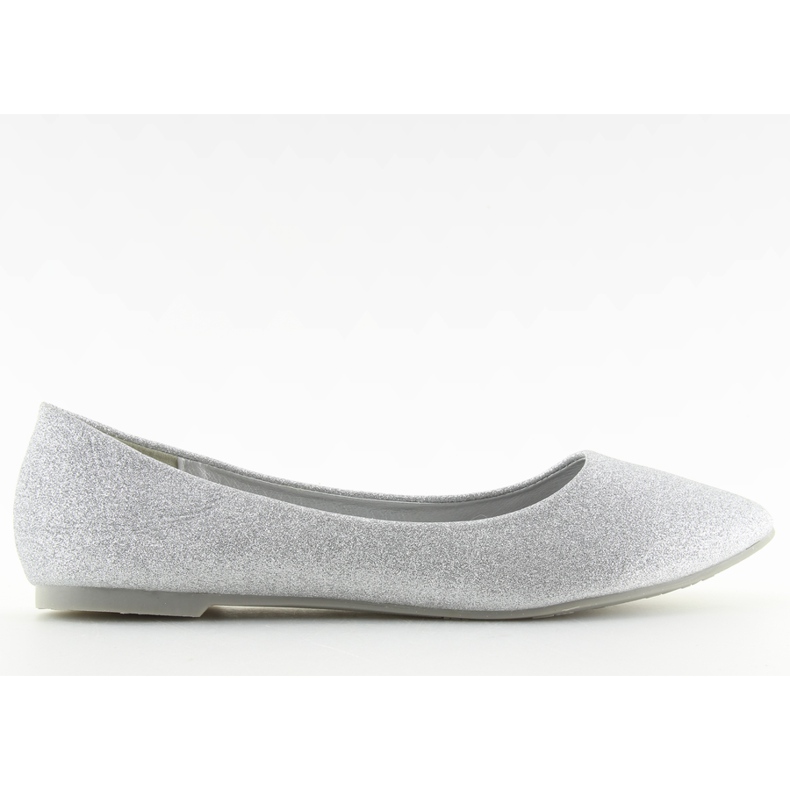 Ezüst csillogó balerinák CC200P ezüst szürke