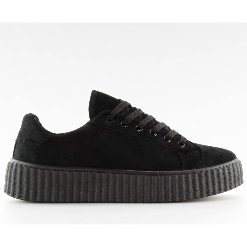 Fekete AX03 Fekete cipők magas talpon